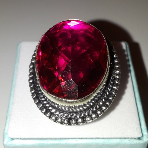 Jewelry - 925 Silver pink topaz gemstone ring size 8 Jewelry - 925 Silver pink topaz gemstone ring size 8